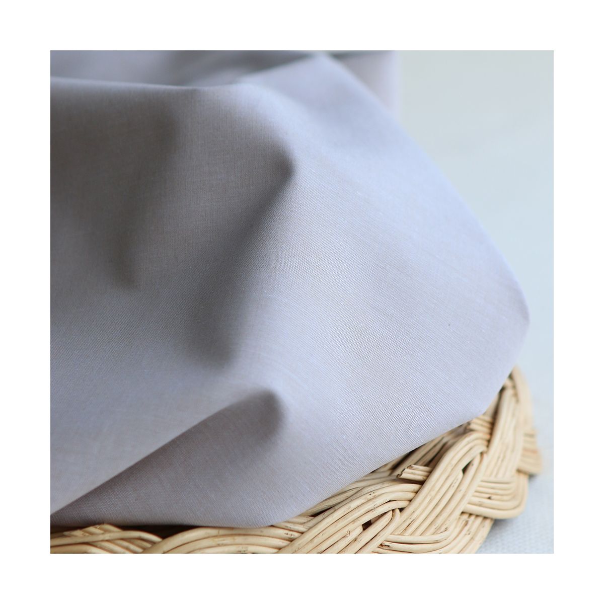 Popeline coton uni chiné effet chambray beige sable Popeline coton uni chiné effet chambray beige sable