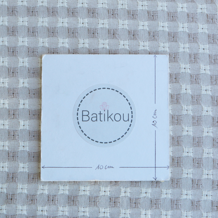 Dick - Seersucker / Coton gaufré texturé vichy 7mm écru et crème