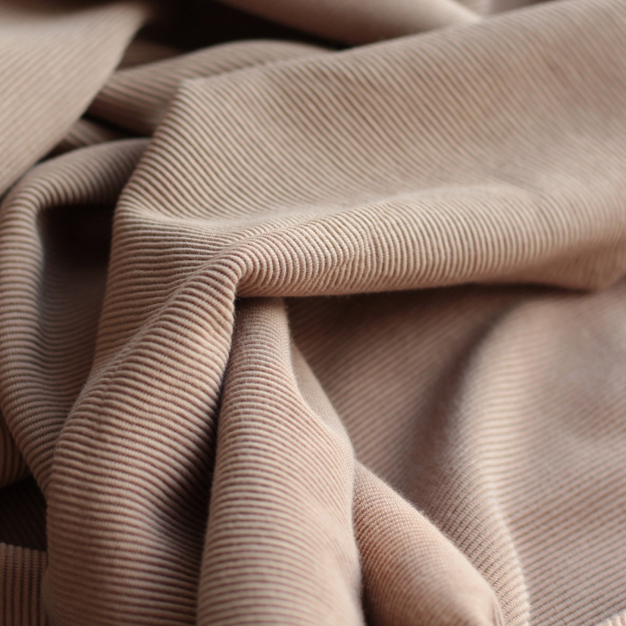 Jersey à côtes coloris Camel