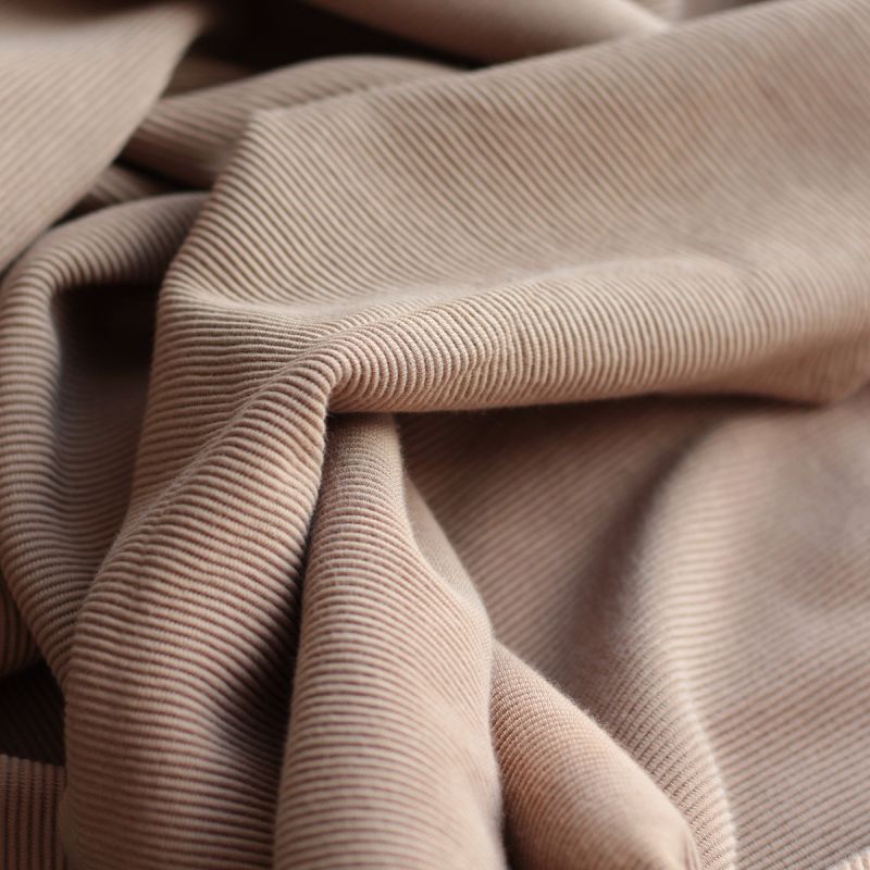 Jersey à côtes coloris Camel