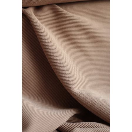 Jersey à côtes coloris Camel