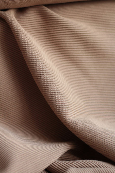 Jersey à côtes coloris Camel