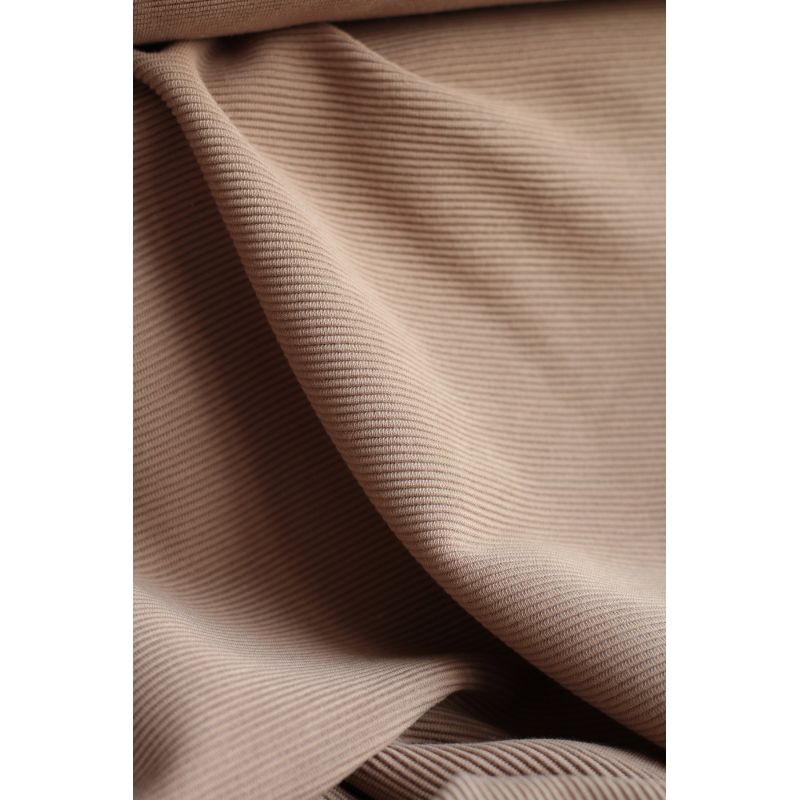 Jersey à côtes coloris Camel