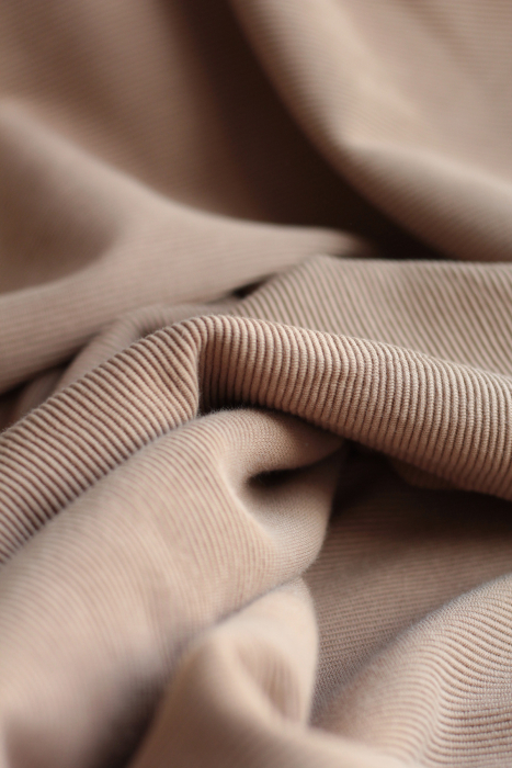 Jersey à côtes coloris Camel