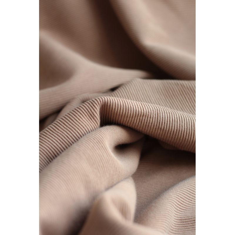 Jersey à côtes coloris Camel