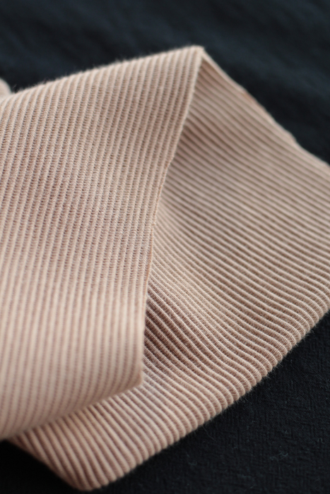 Jersey à côtes coloris Camel