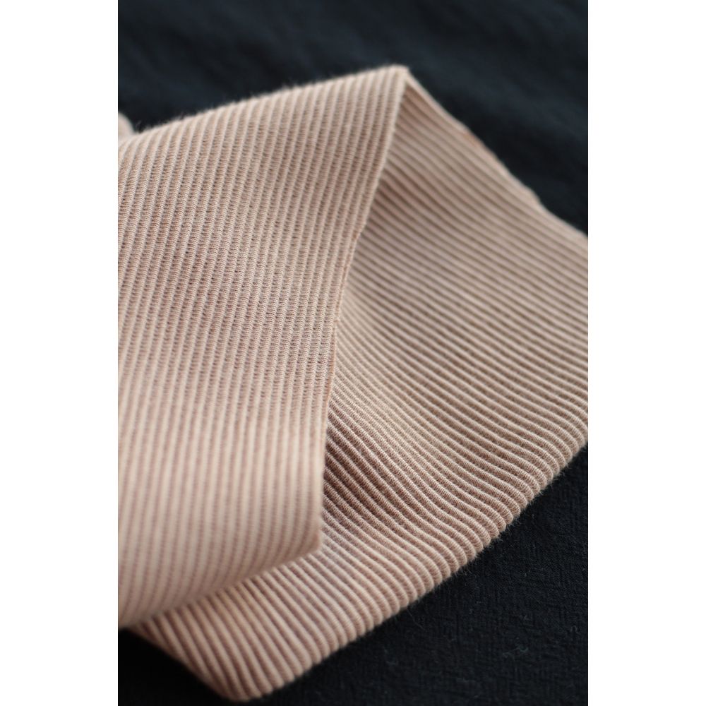 Jersey à côtes coloris Camel