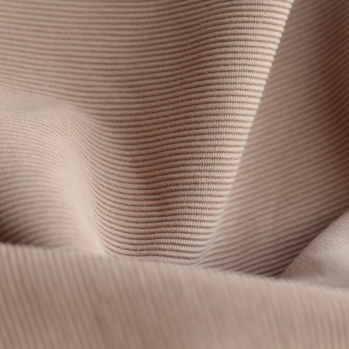 Jersey à côtes coloris Camel