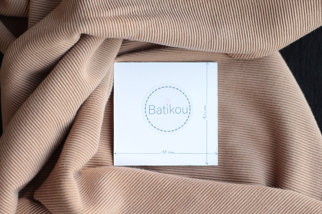 Jersey à côtes coloris Camel