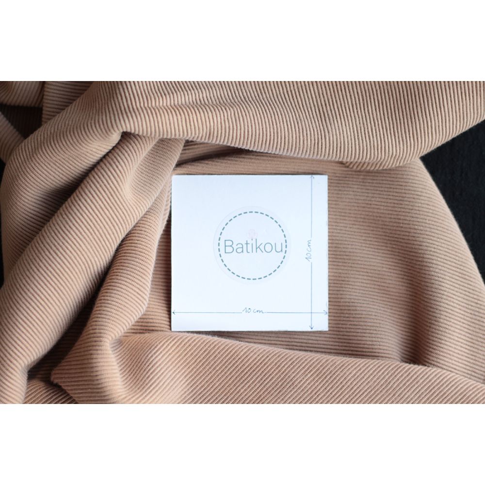 Jersey à côtes coloris Camel