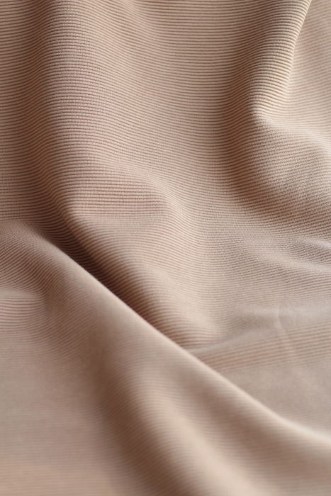 Jersey à côtes coloris Camel