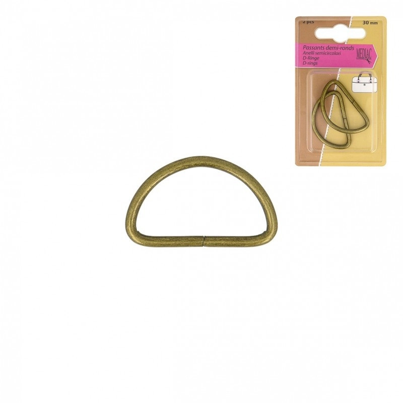Boucle passant demi-rond coulissante coloris BRONZE