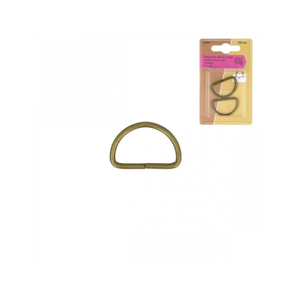 Boucle passant demi-rond coulissante coloris BRONZE