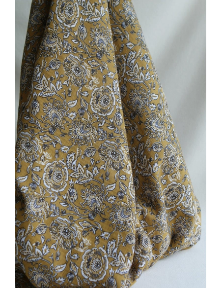 Mehar - Double gaze de coton motif façon indien curry