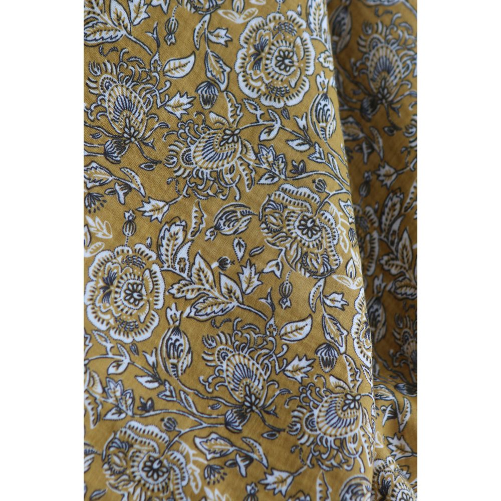 Mehar - Double gaze de coton motif façon indien curry