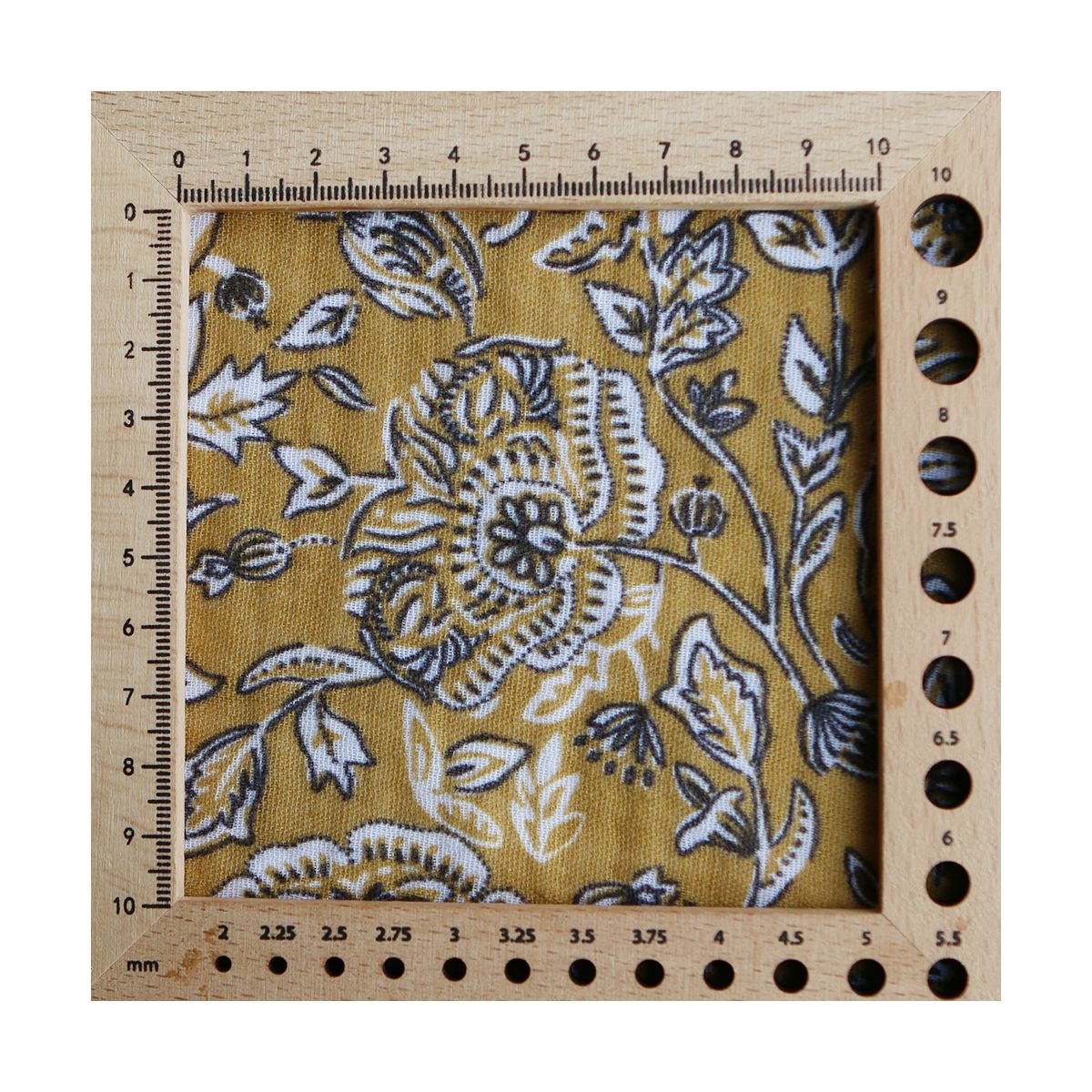 Mehar - Double gaze de coton motif façon indien curry Mehar - Double gaze de coton motif façon indien curry