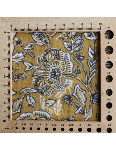 Mehar - Double gaze de coton motif façon indien curry