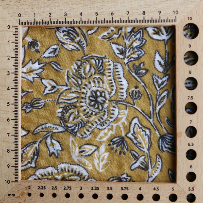 Mehar - Double gaze de coton motif façon indien curry