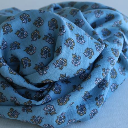 copy of Mehar - Double gaze de coton motif façon indien curry