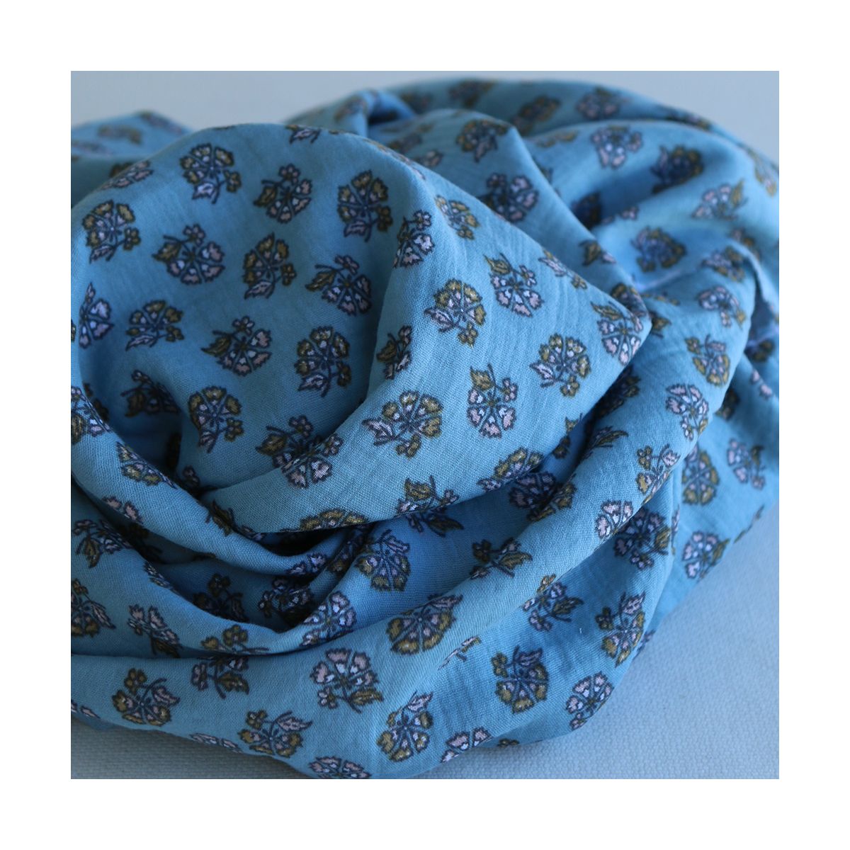 copy of Mehar - Double gaze de coton motif façon indien curry copy of Mehar - Double gaze de coton motif façon indien curry