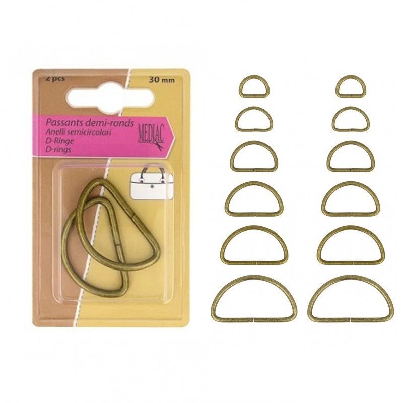 Boucle passant demi-rond coulissante coloris BRONZE