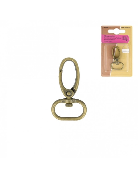 Mousqueton attache pour sac coloris BRONZE / Lot de 2