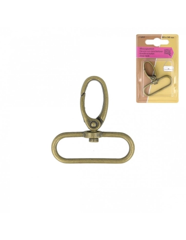 Mousqueton attache pour sac coloris BRONZE / Lot de 2