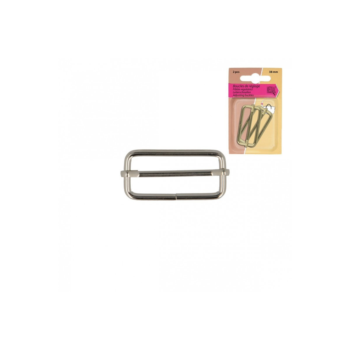 Boucle de réglage coulissante coloris ARGENT / Lot de 2