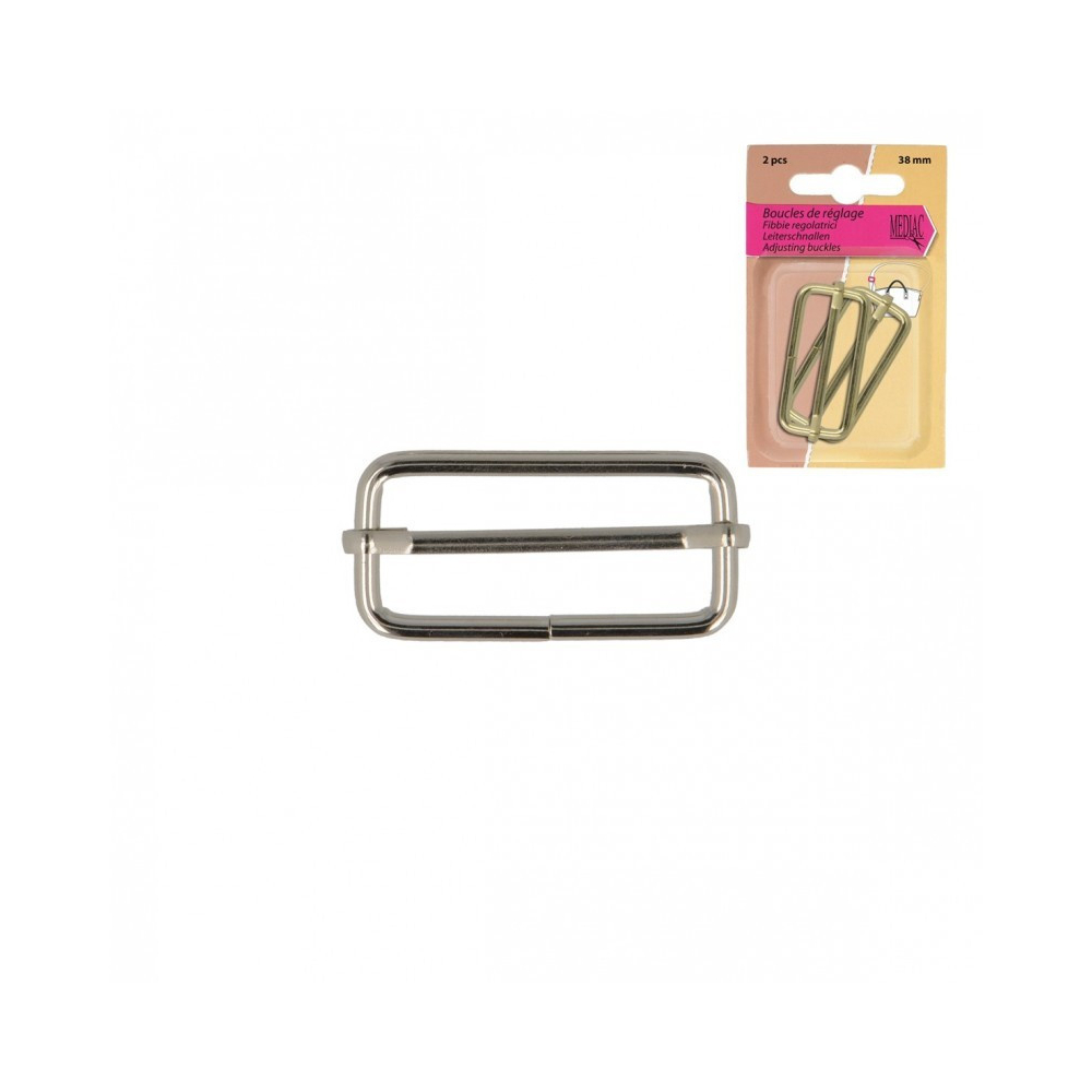 Boucle de réglage coulissante coloris ARGENT / Lot de 2