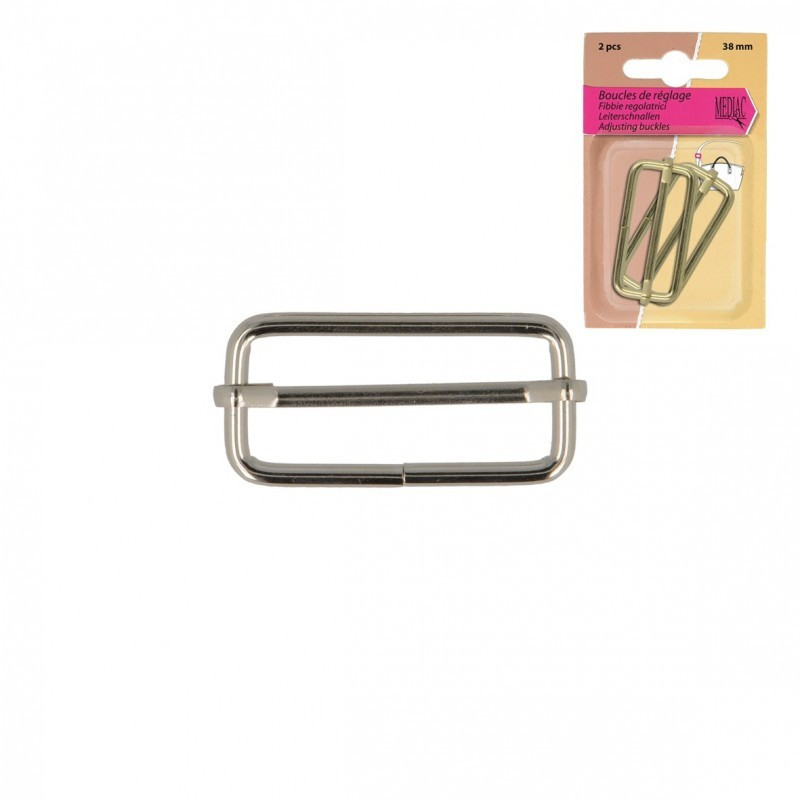Boucle de réglage coulissante coloris ARGENT / Lot de 2