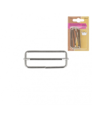 Boucle de réglage coulissante coloris ARGENT / Lot de 2
