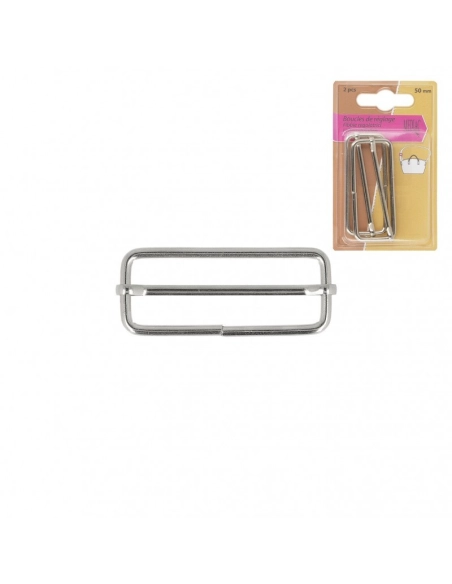 Boucle de réglage coulissante coloris ARGENT / Lot de 2