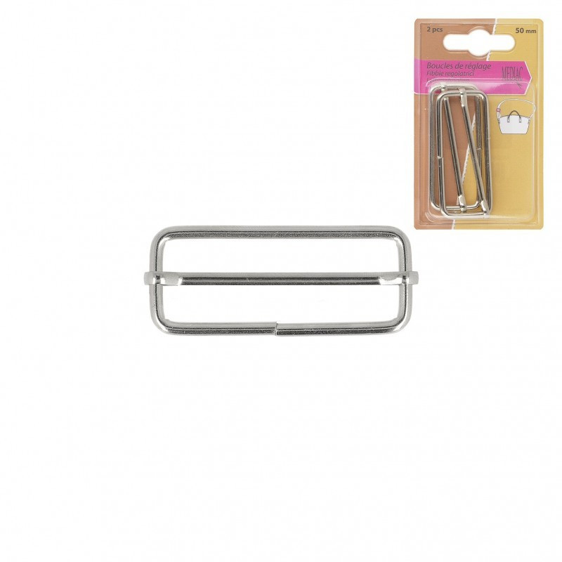 Boucle de réglage coulissante coloris ARGENT / Lot de 2