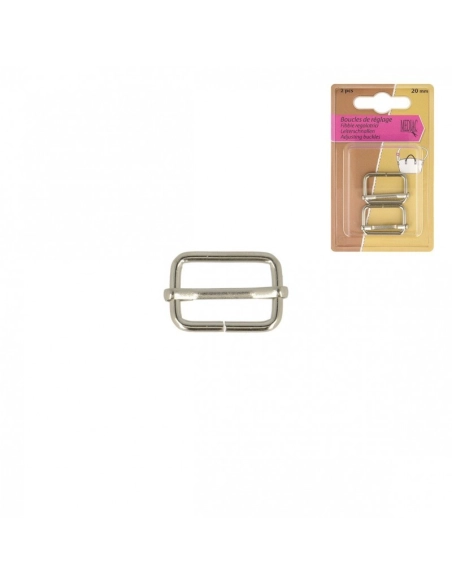 Boucle de réglage coulissante coloris ARGENT / Lot de 2