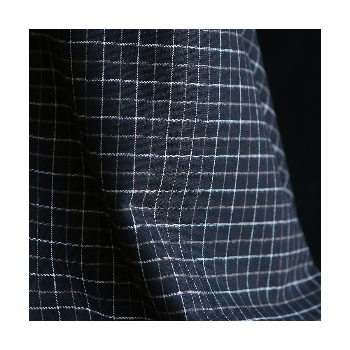 Oscar - Coton gratté organique / flanelle carreaux tartan anthracite et taupe Oscar - Coton gratté organique / flanelle carreaux tartan anthracite et taupe