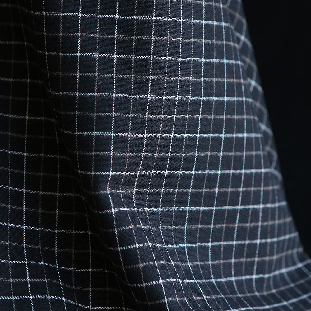 Oscar - Coton gratté organique / flanelle carreaux tartan anthracite et taupe