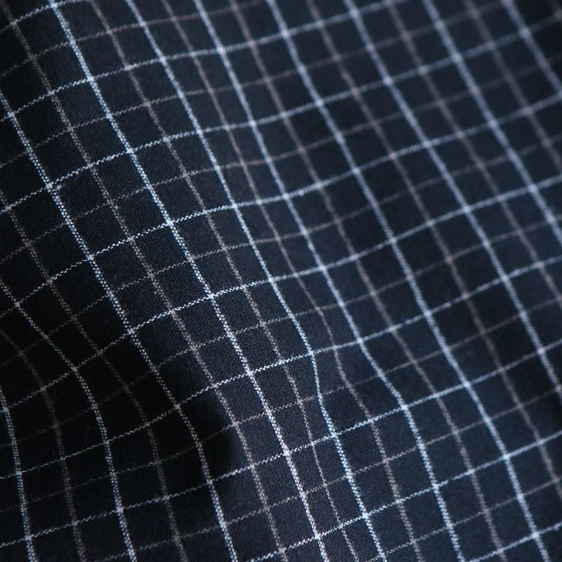 Oscar - Coton gratté organique / flanelle carreaux tartan anthracite et taupe