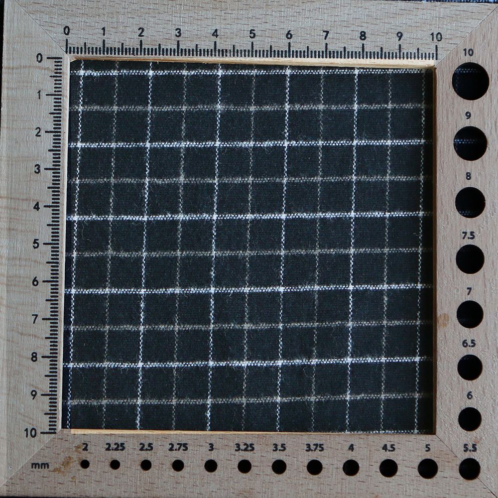 Oscar - Coton gratté organique / flanelle carreaux tartan anthracite et taupe