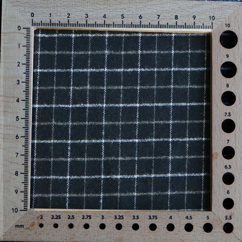 Oscar - Coton gratté organique / flanelle carreaux tartan anthracite et taupe