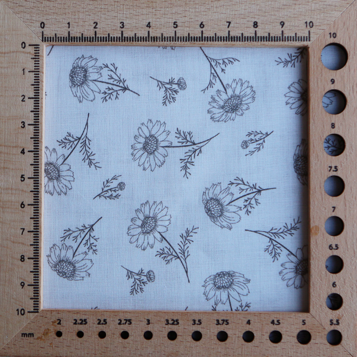 Maolia - Batiste de coton douce à imprimé tournesol anthracite