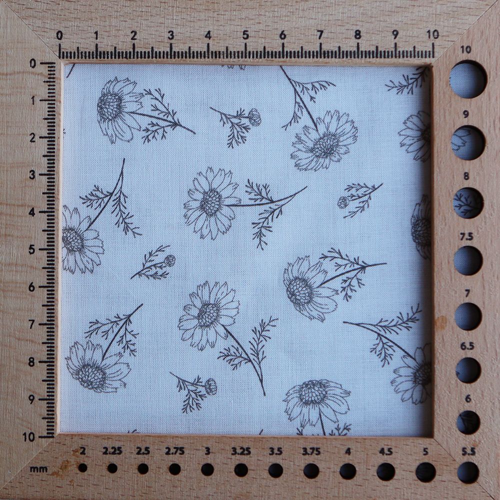 Maolia - Batiste de coton douce à imprimé tournesol anthracite