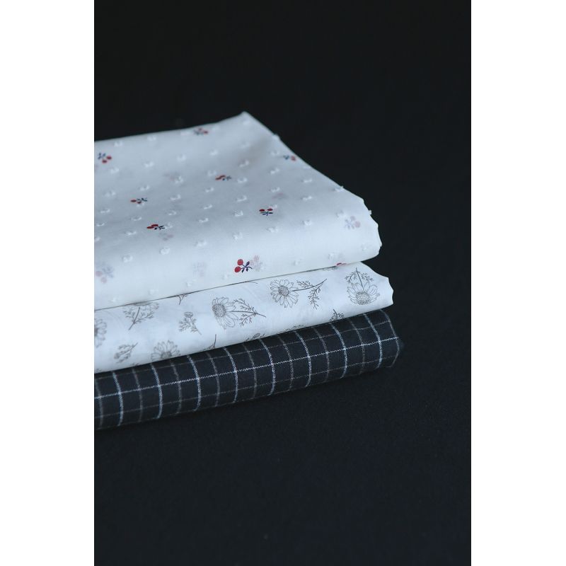 Maolia - Batiste de coton douce à imprimé tournesol anthracite