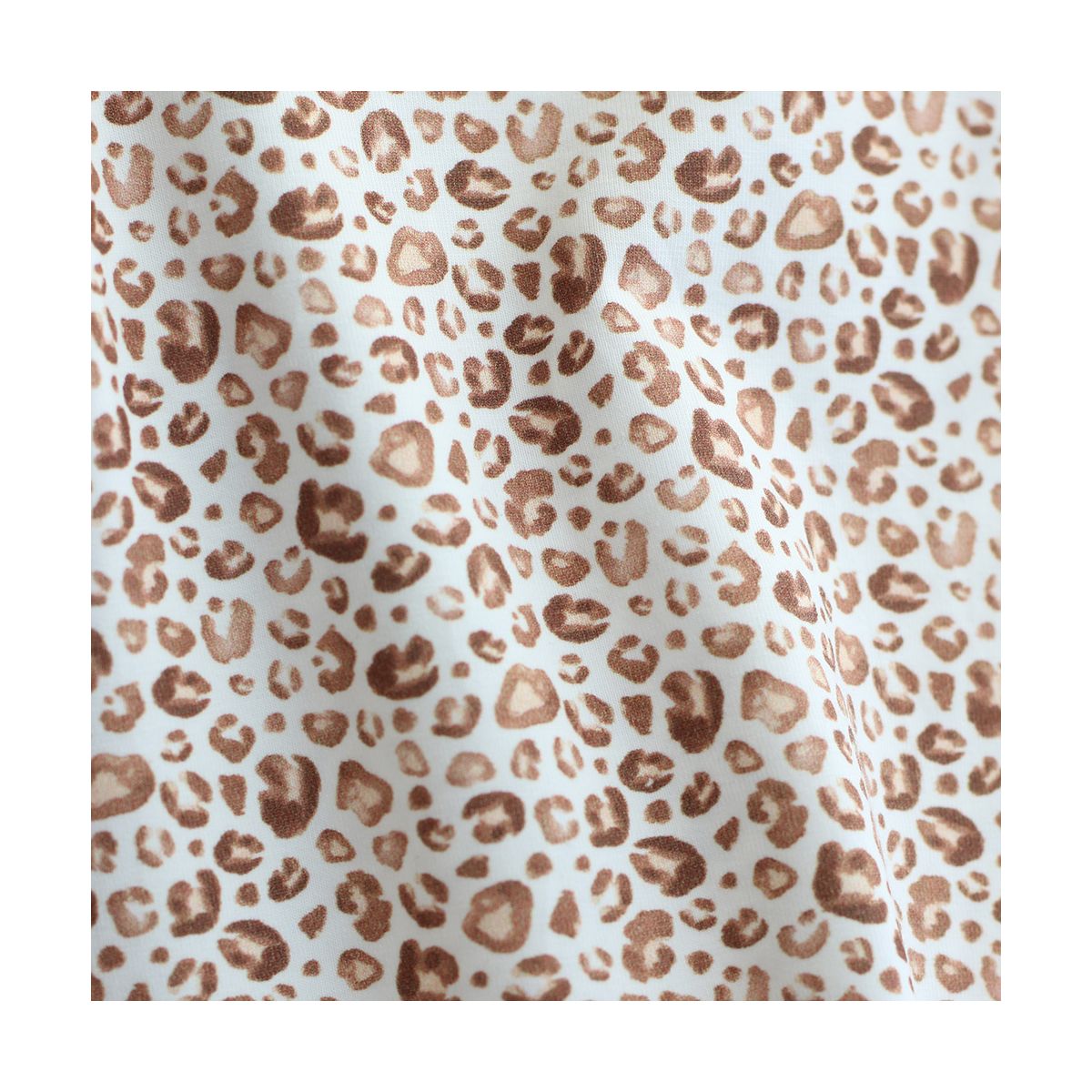 Jersey coton à motif Graou léopard beige Jersey coton à motif Graou léopard beige
