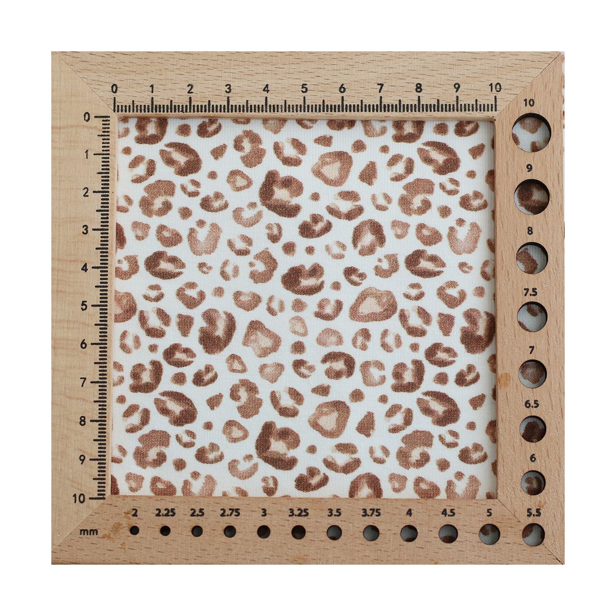 Jersey coton à motif Graou léopard beige Jersey coton à motif Graou léopard beige