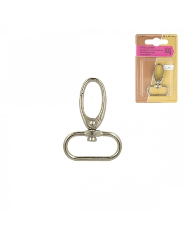 Mousqueton pour sac coloris ARGENT Taille au choix