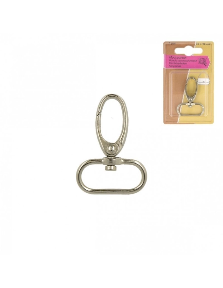 Mousqueton pour sac coloris ARGENT Taille au choix