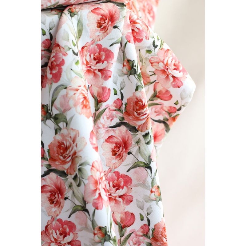 copy of Jersey coton à motif fleuri rose
