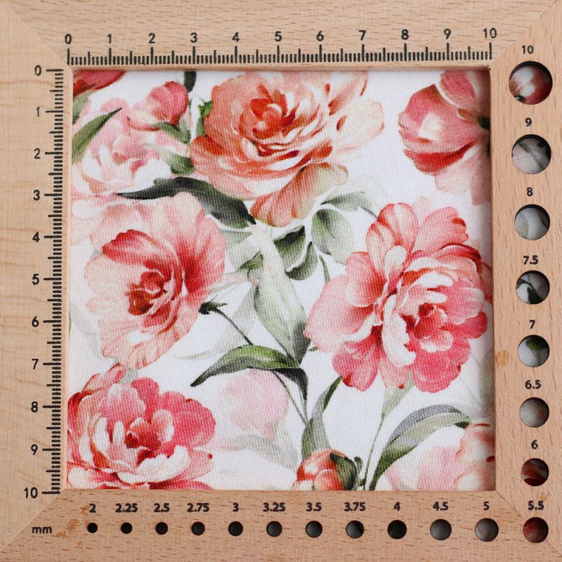 copy of Jersey coton à motif fleuri rose