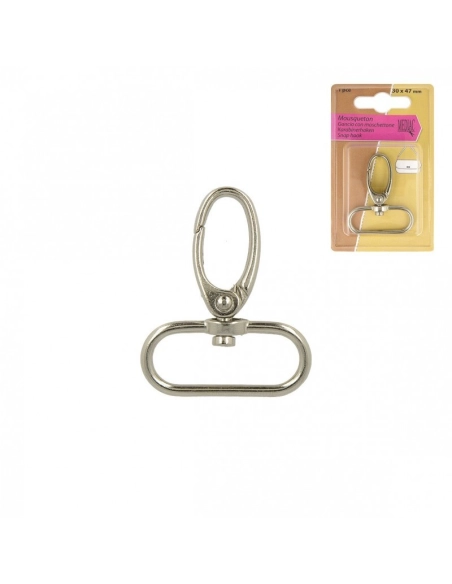 Mousqueton pour sac coloris ARGENT Taille au choix