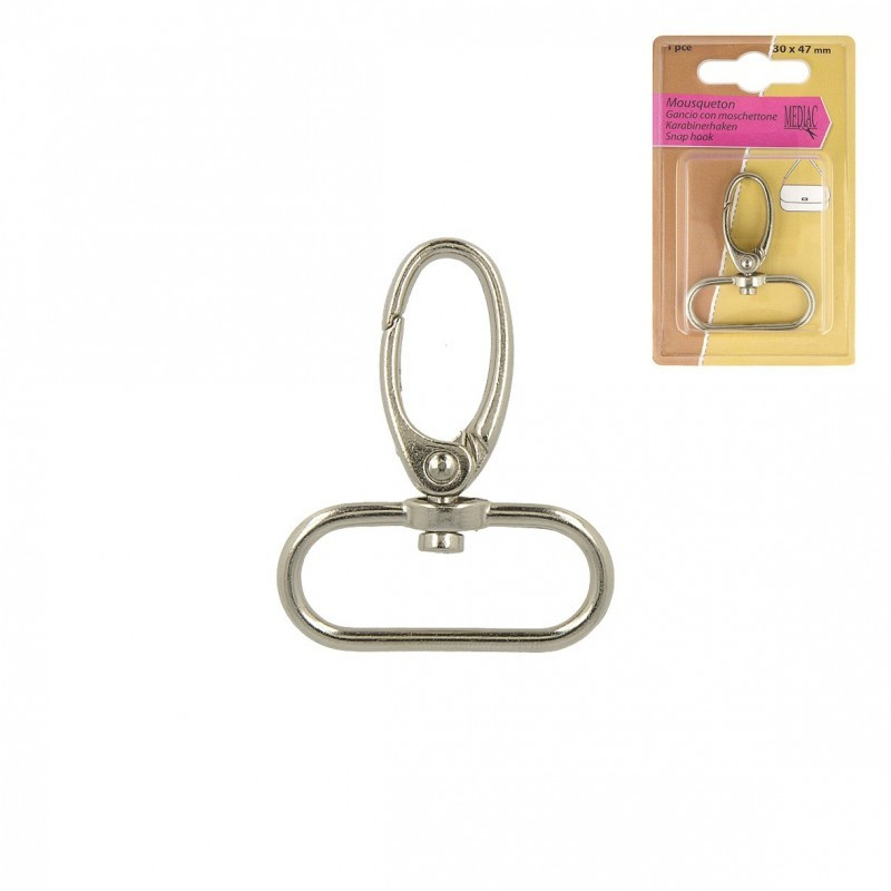 Mousqueton pour sac coloris ARGENT Taille au choix Mousqueton pour sac coloris ARGENT Taille au choix
